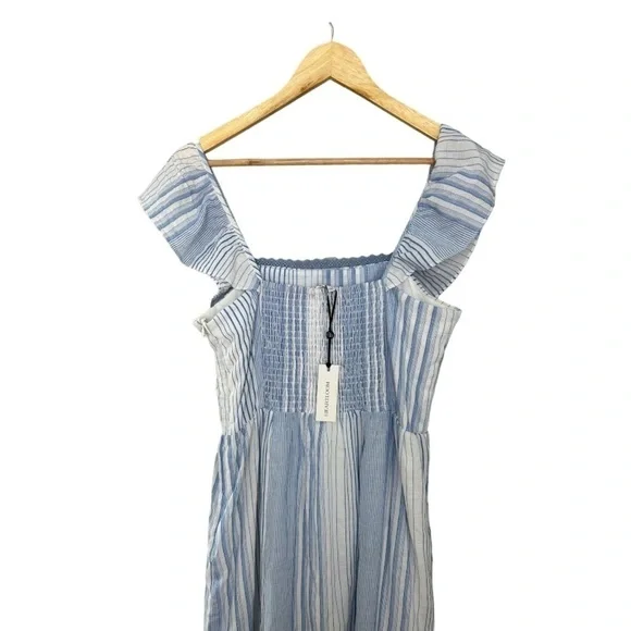 Heartloom Spencer Stripe Lace & Ruffle Sun Dress M